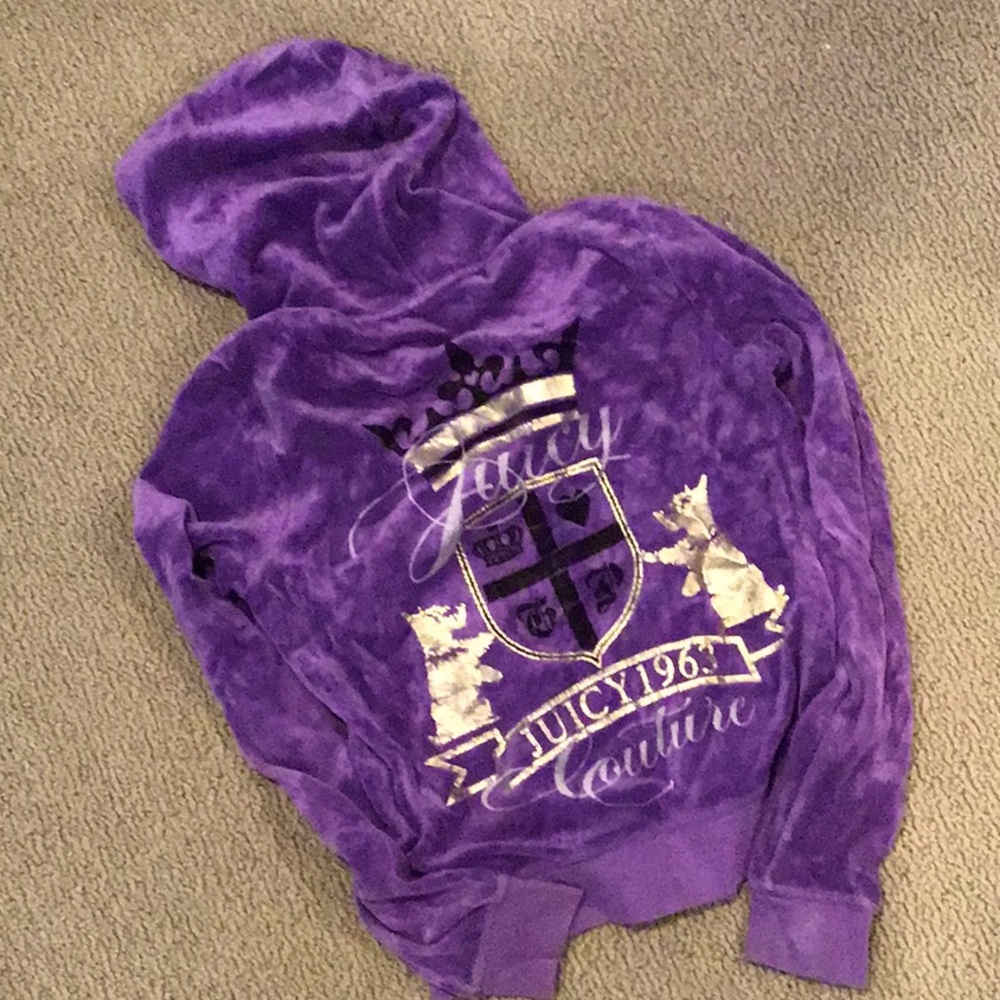 Juicy Couture Purple Soft Zip Hoodie (L)